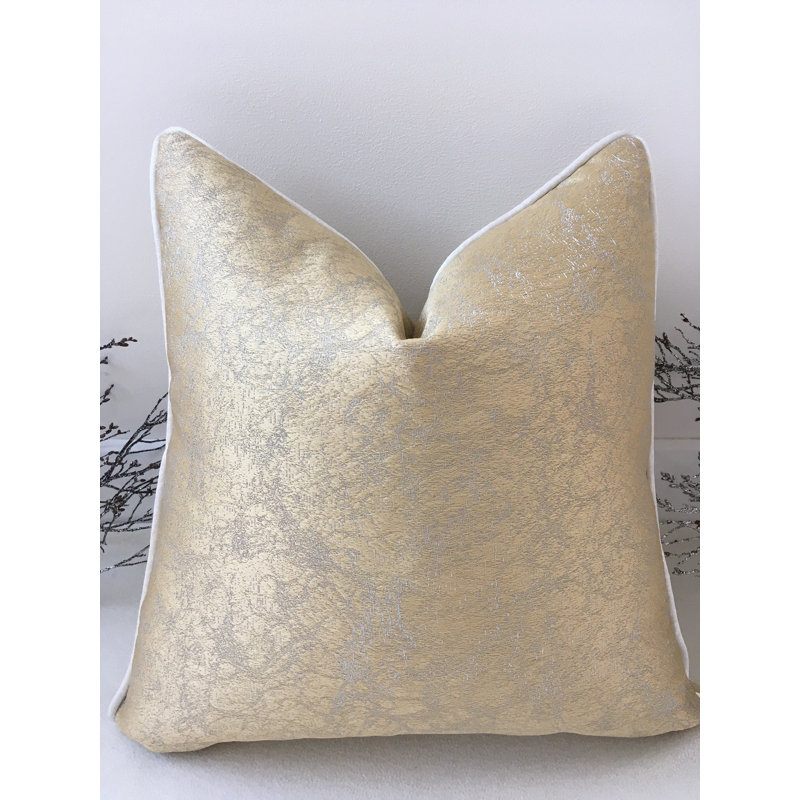 Abstract Gold Square Cushion Cover