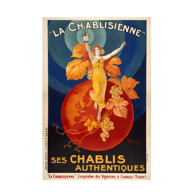 Art sur toile Marcus Jules CHABLIS, H 24 po x l 16 po