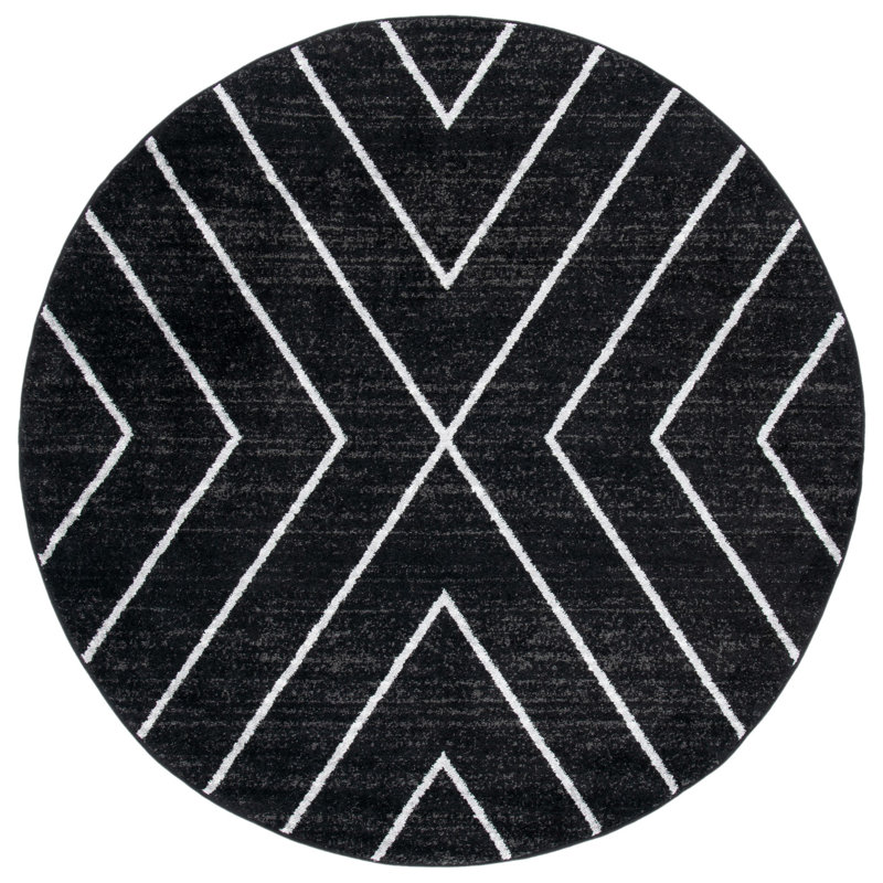 Marson Performance Geometric Rug, Round 4'