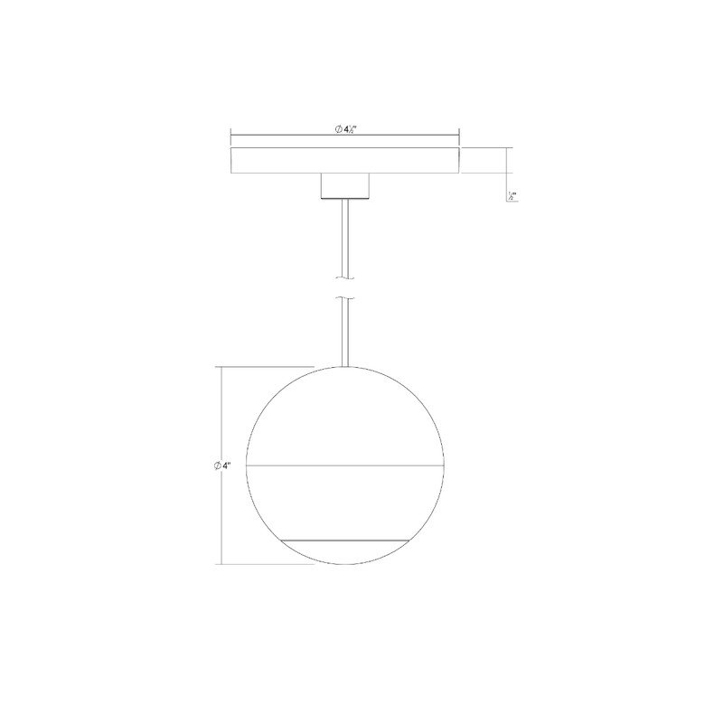 Hemisphere 5 - Light LED Pendant, Textured White, 1