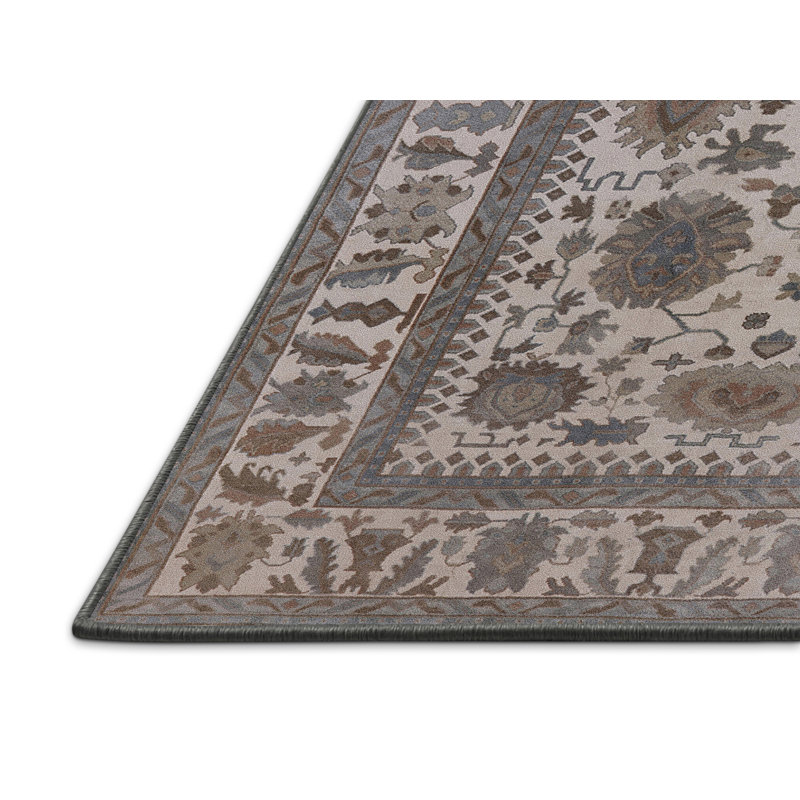 Tapis oriental beige / brun / gris Arev, Rectangle 7 pi x 9 pi