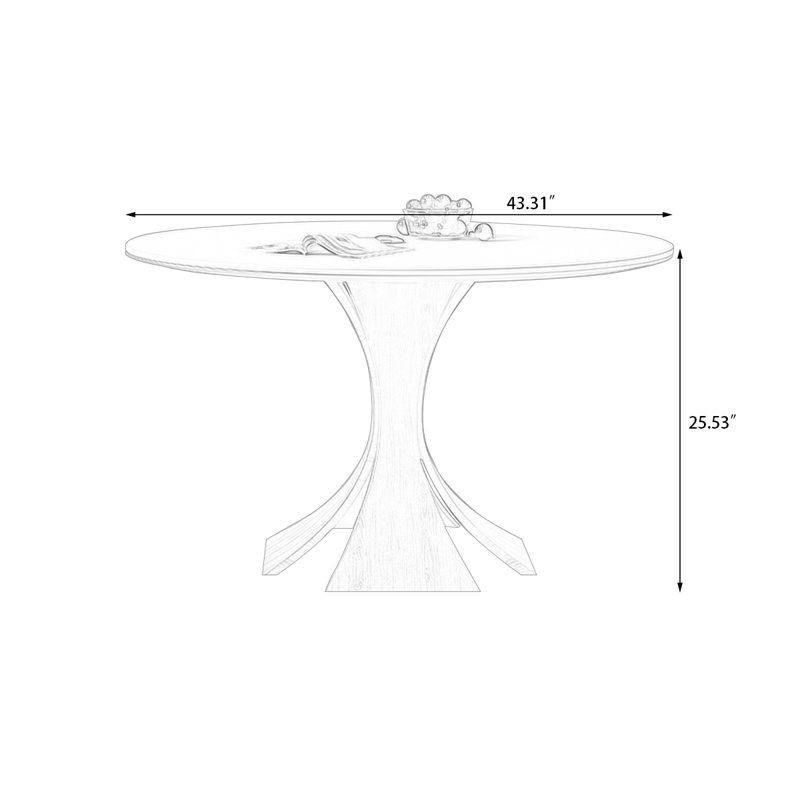 Table de salle à manger blanche, Brun noyer, H 29,53 po x L 43,31 po x l 43,31 po