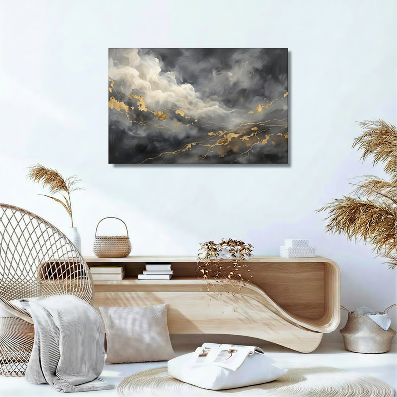 Ciel nuageux, reproduction d'art sur toile, ensemble de 1, H 20 po x l 30 po, Toile tendue