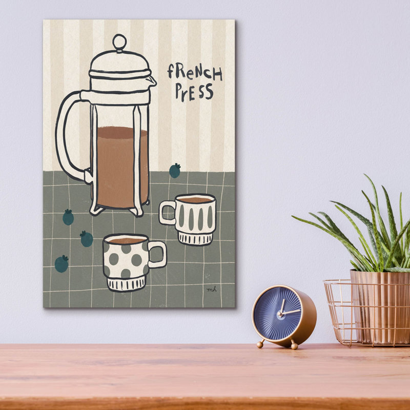 «My Morning Coffee 1» par Moira Hershey, art mural en verre acrylique, H 16 po x l 12 po x P 0,13 po
