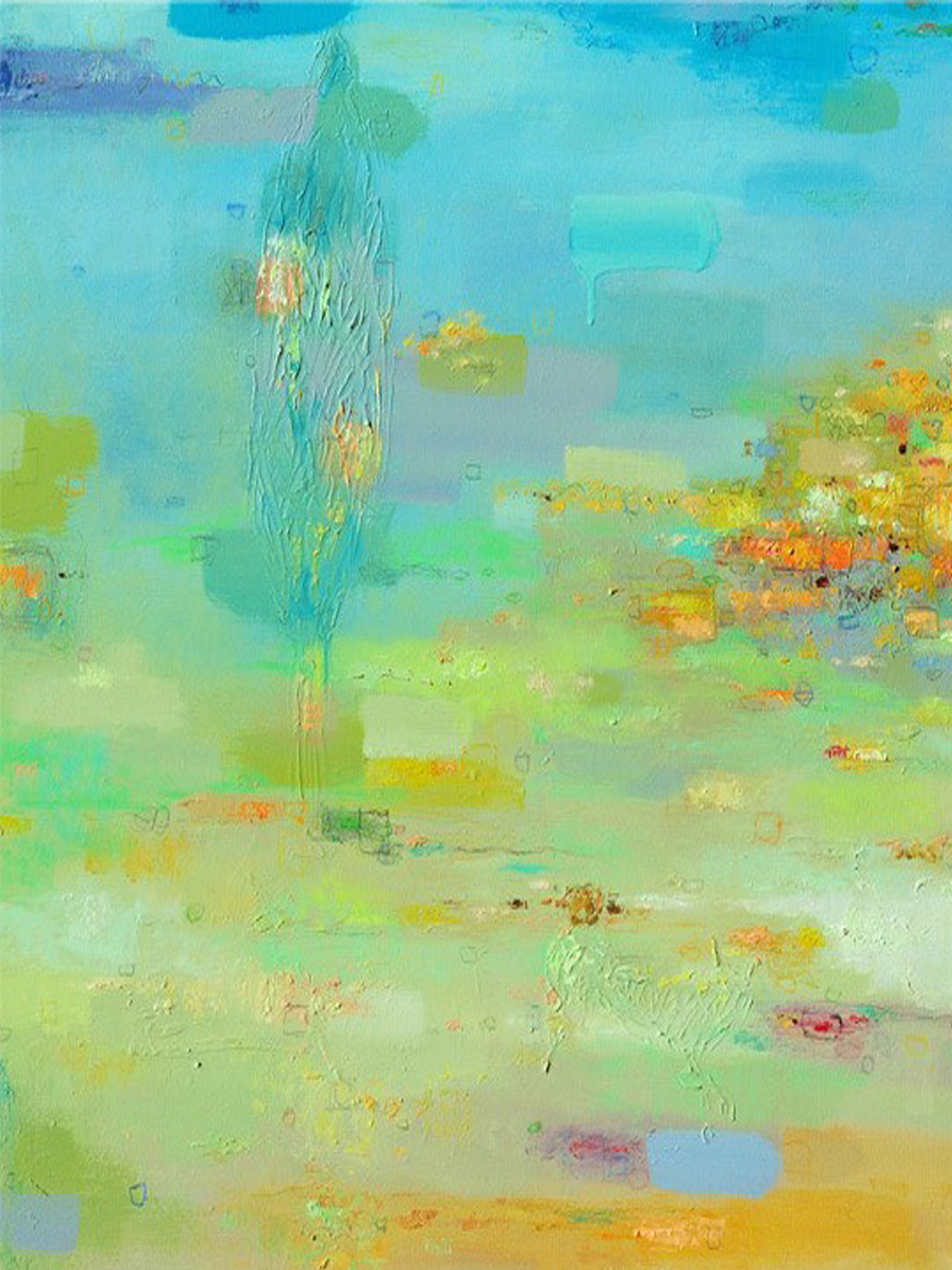 Art Excuse 'Spring Reflections' Framed Painting on Canvas in Blue ...