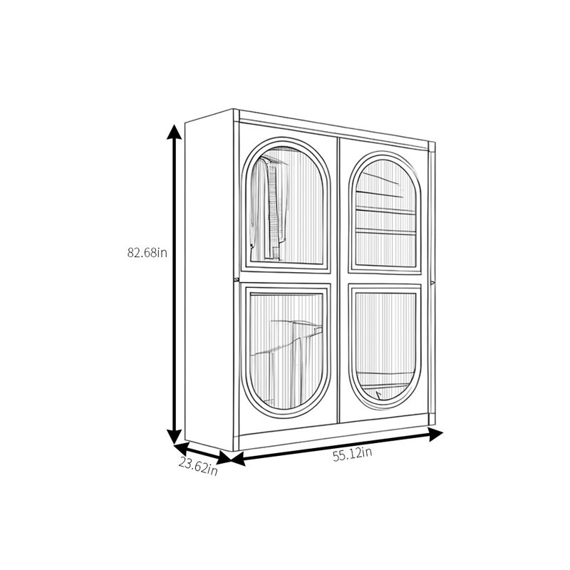 Garde-robe simple, tendance et élégante, H 83 po x l 55 po x P 24 po