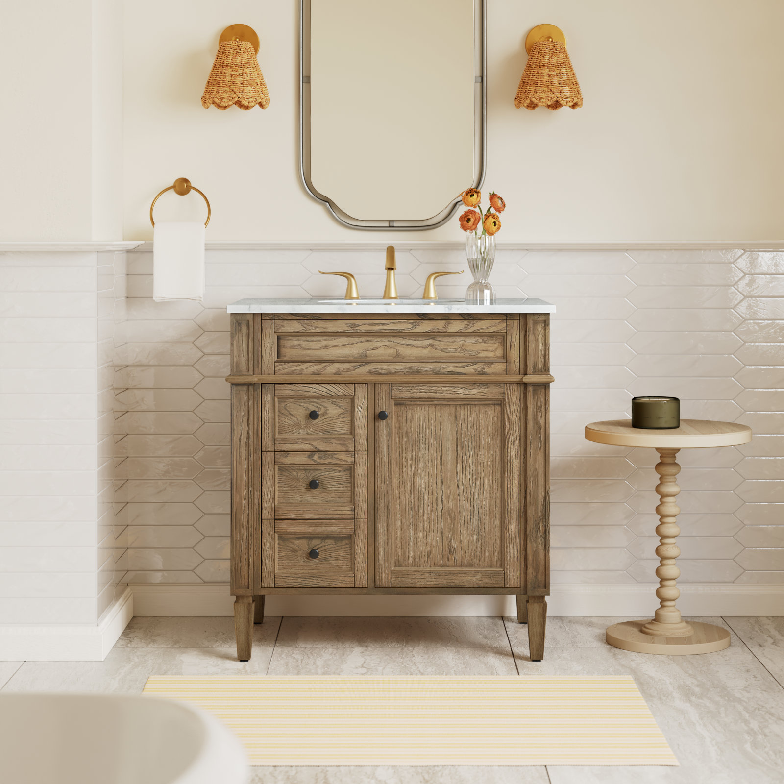 Rivers 32'' Single Bathroom Vanity, Coffee
