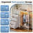  6 Drawer Dresser with Hanging Rack and Shoe Rack, Fabric Storage Dresser with Charging Station and LED Lights for Bedroom, Closet, Entryway-1228887844