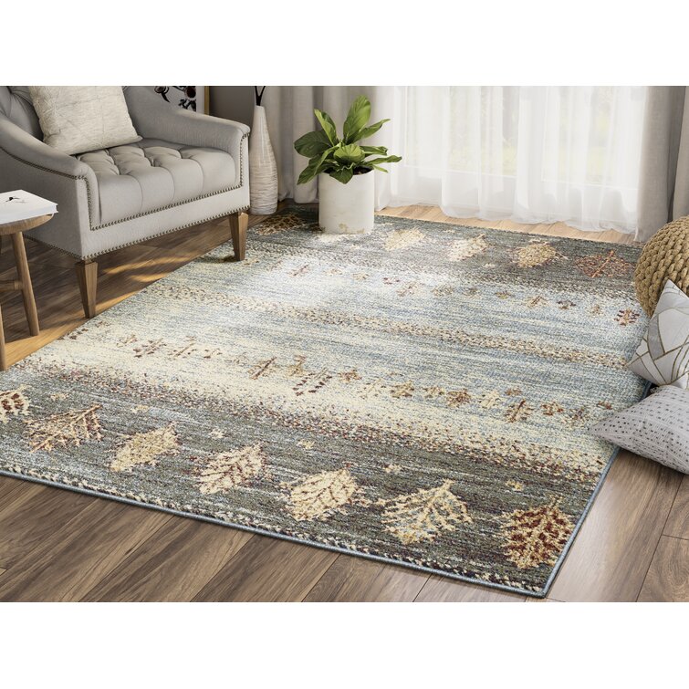 Union Rustic Ragin Cream/Gray/Blue Indoor/Outdoor Rug & Reviews