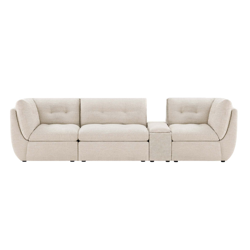 Canapé rembourré modulaire, Polyester sable