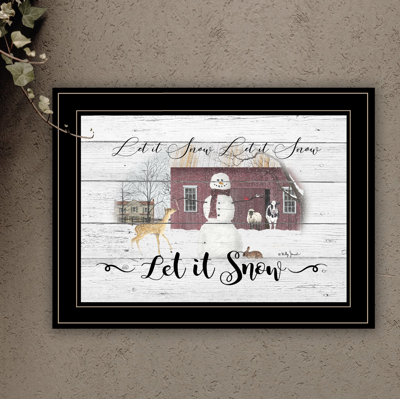 «Let It Snow», art mural encadré pour le salon et la maison par Billy Jacobs