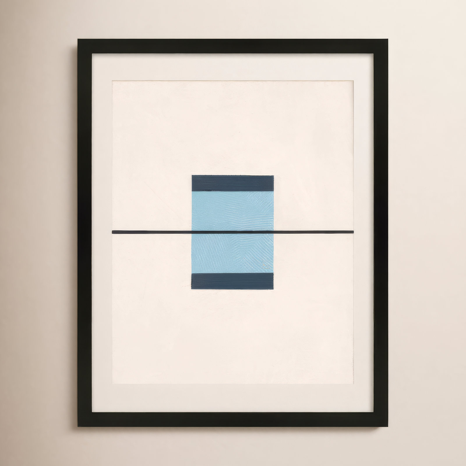Black And Blue 1 by Robert Kamnatnik, Black, 20" H x 16" W x 1.25" D