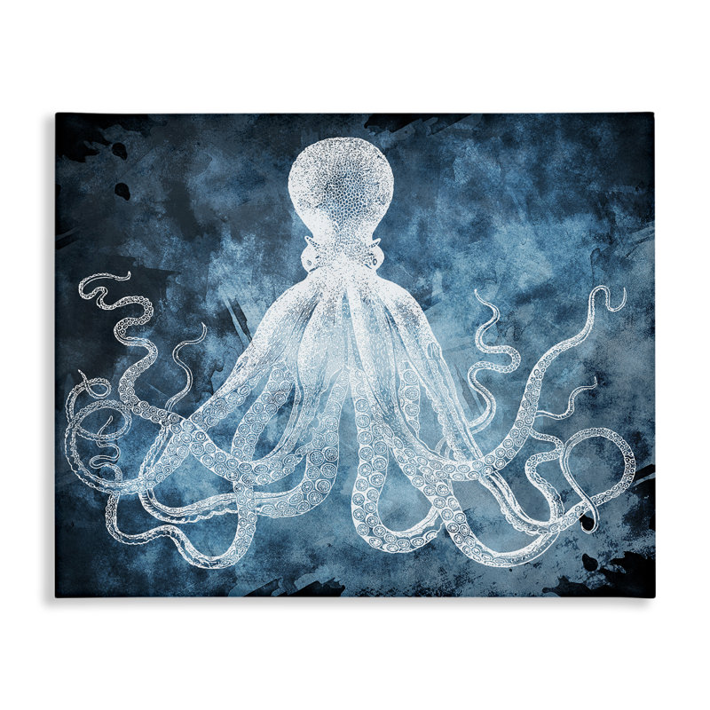 Toile de pieuvre enroulée, conception par Marcus Jules, H 36 po x l 48 po