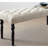 Fabric Dining Bench In Tan, Solid Wood Structure & Wavy Legs, 48"W X 16"D 19.5"H Tan For Dining, Frame And Turned Feet,-495543675