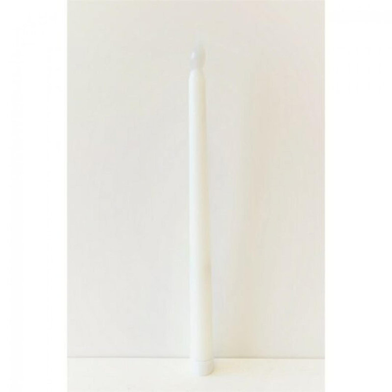 Battery Operated White Taper Candle
