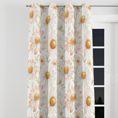 Rideaux occultant Teens Flowers - Rideau simple à œillets Baker - 1 panneau