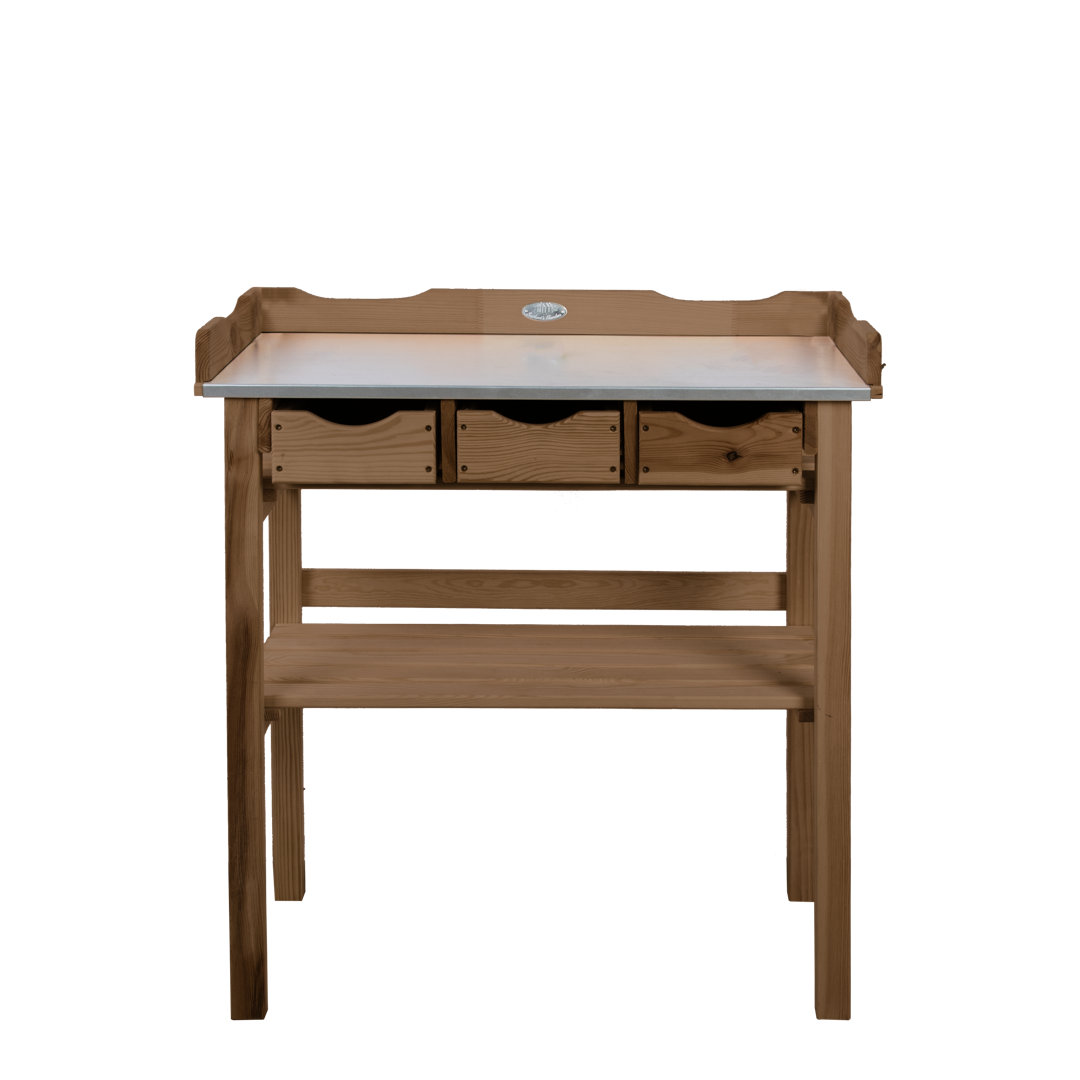 Potting Table with Drawers Brown Fsc 100%