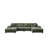 Upholstered Sectional (Green)