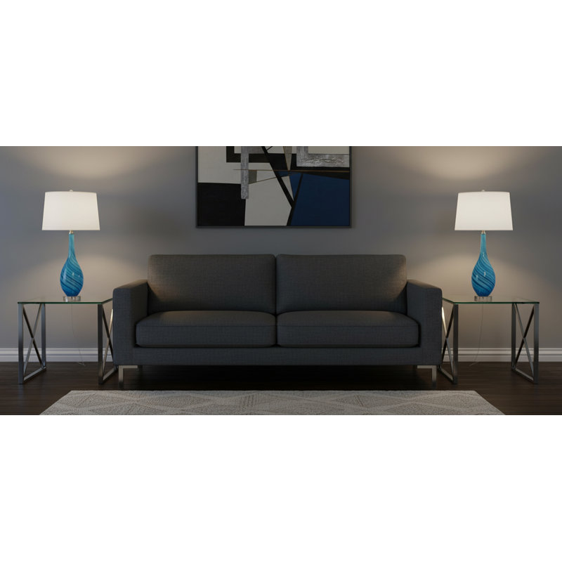 Brescia Ceramic Table Lamp, Dark Blue