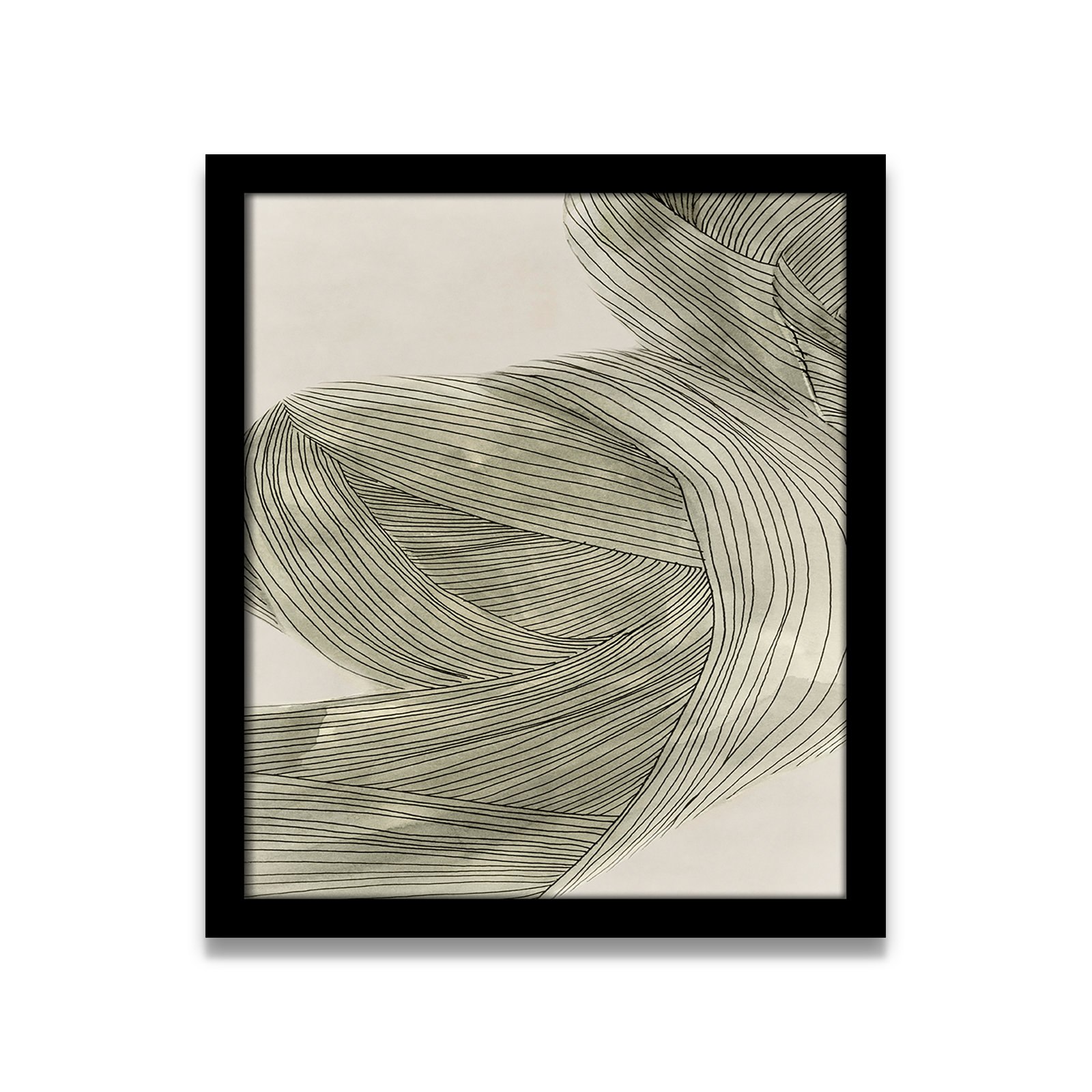 Anelis "Dreaming in Pastel II" Painting, 15" H x 13" W x 0.75" D, Satin Black