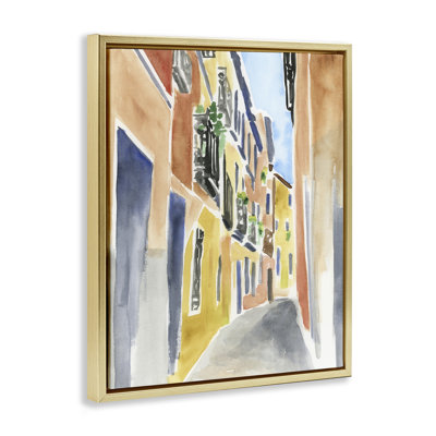«Madrid City Architecture», art mural sur toile flottante brune, design par June Erica Vess