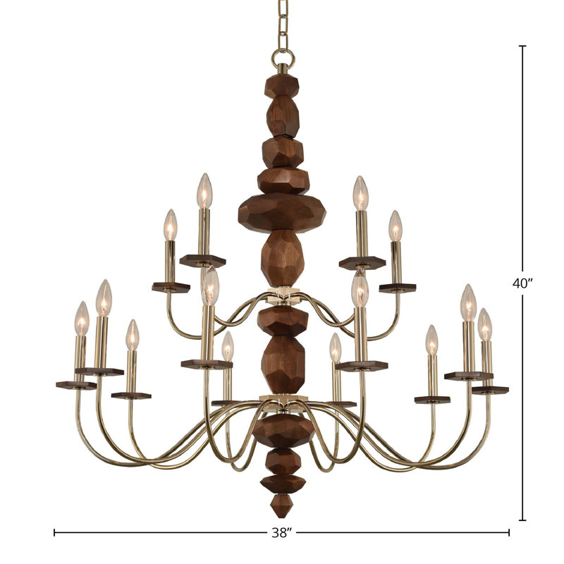 Lustre champagne Lassen 15 LT Kalco