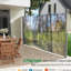 Auvent latéral 71 po x 138 po avec impression, eau, idéal pour créer un espace extérieur privé, écran gris rectangulaire en tissu semi-transparent, ignifuge, adapté et piscine
