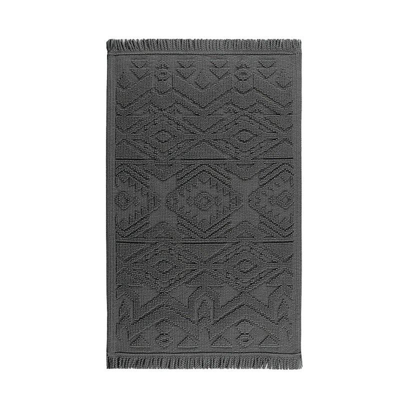 Sahara Geometric Bath Mat, Storm