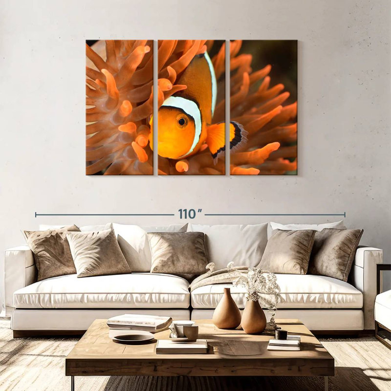 Orange Clownfish, 48" H x 74" W