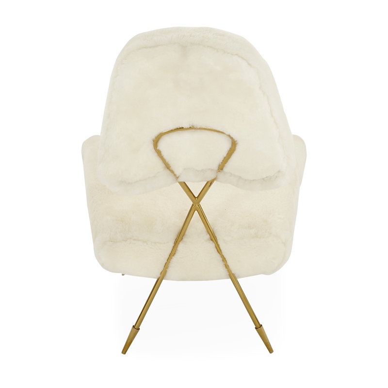 Maxime Lounge Chair, Shearling Velvet