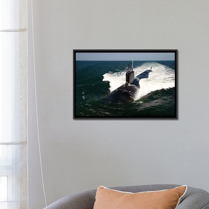 The Virginia-Class Attack Submarine USS California by Stocktrek Images - Wrapped Canvas Gallery-Wrapped Canvas Giclée, No Mat