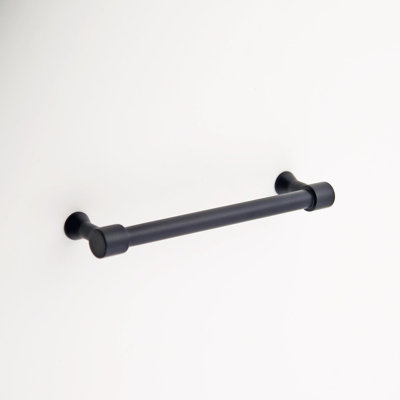 Madelyn Carter Liberty Solid Brass Cabinet Hardware, Matte Black Drawer Pull with 6" Centers