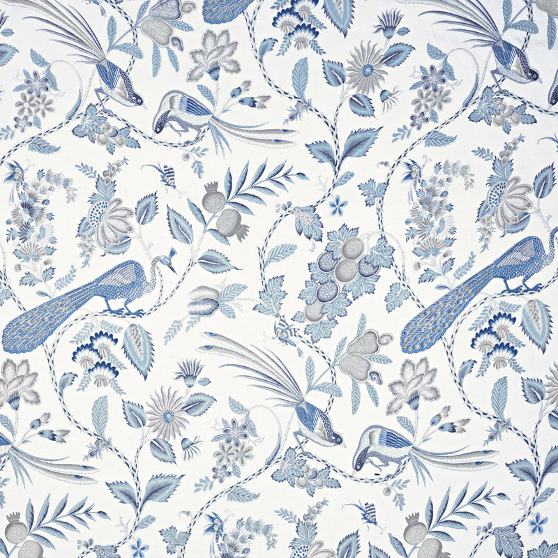 Campagne Fabric, Bleu/Gris
