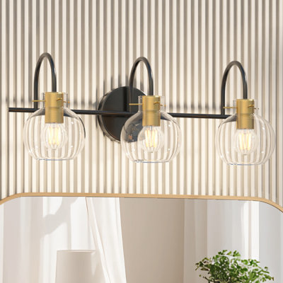 Luminaire de meuble-lavabo avec abat-jour transparent