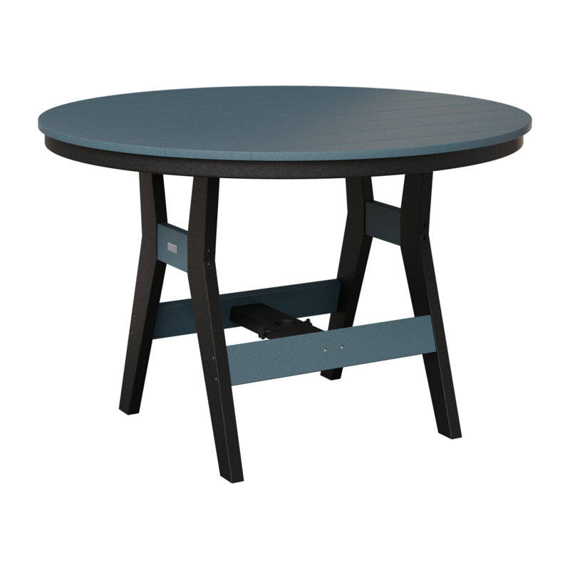 Berlin Gardens Harbor 60″ Round Counter Height Table, Slate, Black, 35.5" H x 48" W x 48" D