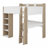 Wood Loft Bed With Storage Shelves, Clothes Rails And Desk-1792161618