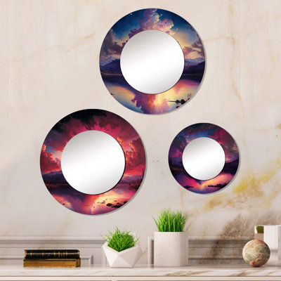 Elisabelle Metal Round Mirror