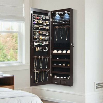 Armoire à bijoux de 14 po de large Maykel