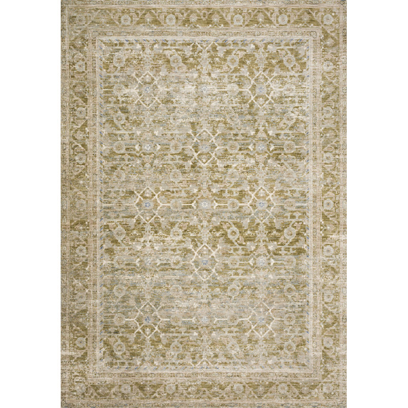 Tapis olive Eloi, Rectangle 2 pi x 3 pi 2 po