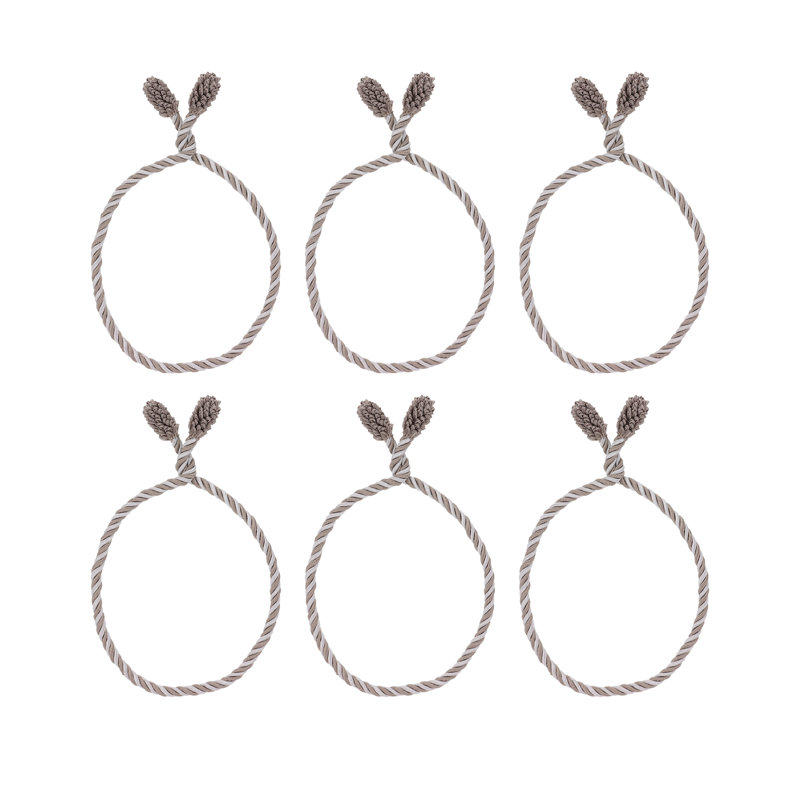 Cravate décorative, 1,33 pi, Taupe / Blanc