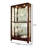 Goode Spenser Sliding Door 5 Shelf Curio Cabinet in Deep Brown