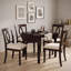 Ensemble de table et de chaises de salle à manger en bois avec rallonge et 4 chaises-1776356811