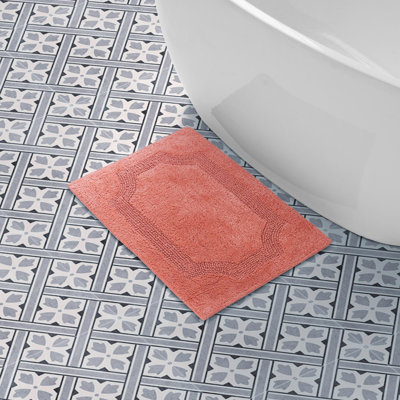 Laura Ashley Tablet Reversible Cotton Bath Rug