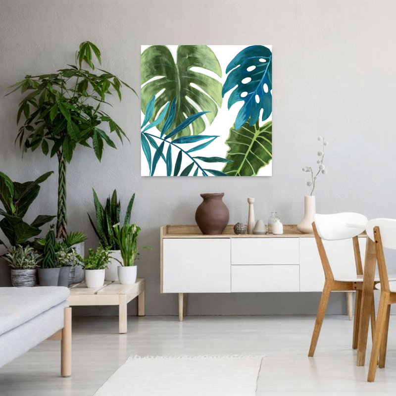 Tropical Leaves I 1 Piece Wrapped Canvas Wall Art, 91.44cm H x 91.44cm W
