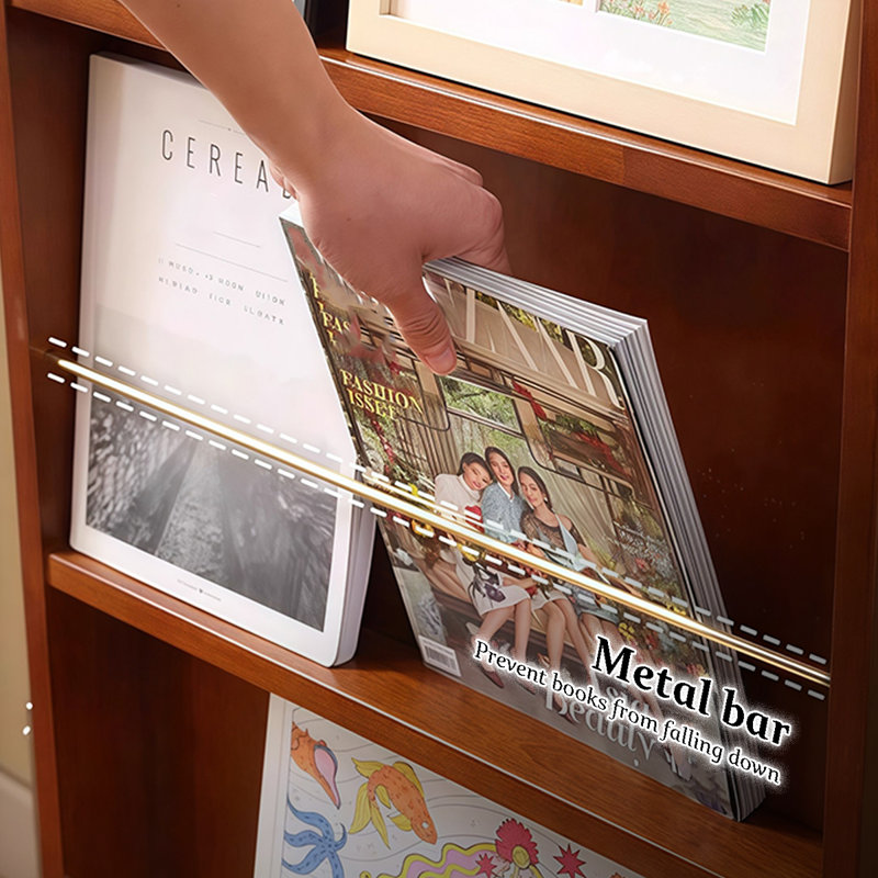 Miroir pleine grandeur mural et portatif en bois d'hévéa rétro avec fonction de rangement