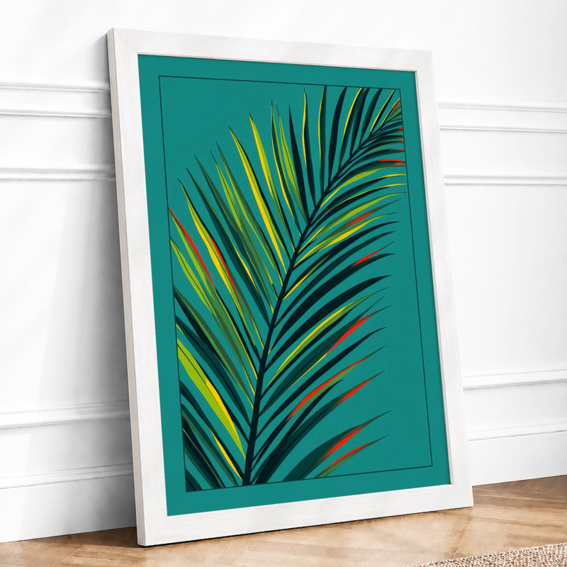 Palm Frond Study Botanical - Print, A4 - 29.7 x 21.0 cm, White