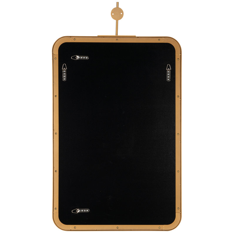 Gold Rectangular Metal Framed Wall Mirror