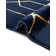Glam Navy Blue Gold Area Rug