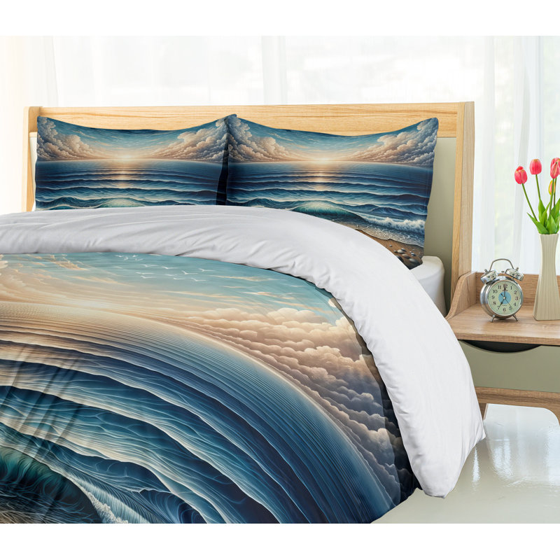 Seascape Duvet Cover, King Duvet Cover + 2 Standard Shams