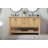 60'' Double Bathroom Vanity with Carrara Marble Top-73360080